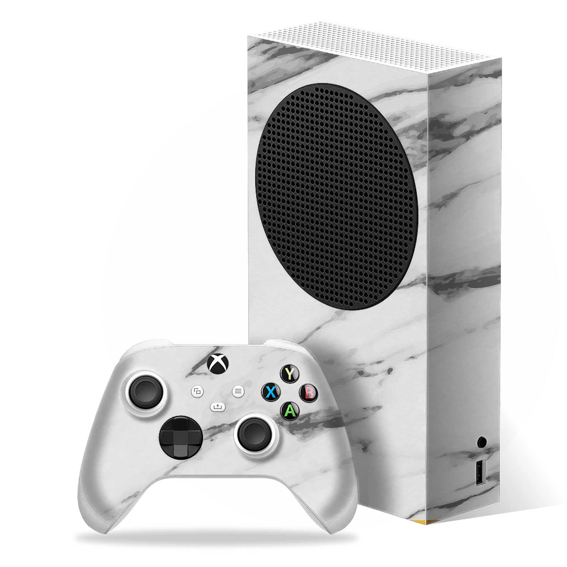Marble White Xbox Series S Skins & Wraps
