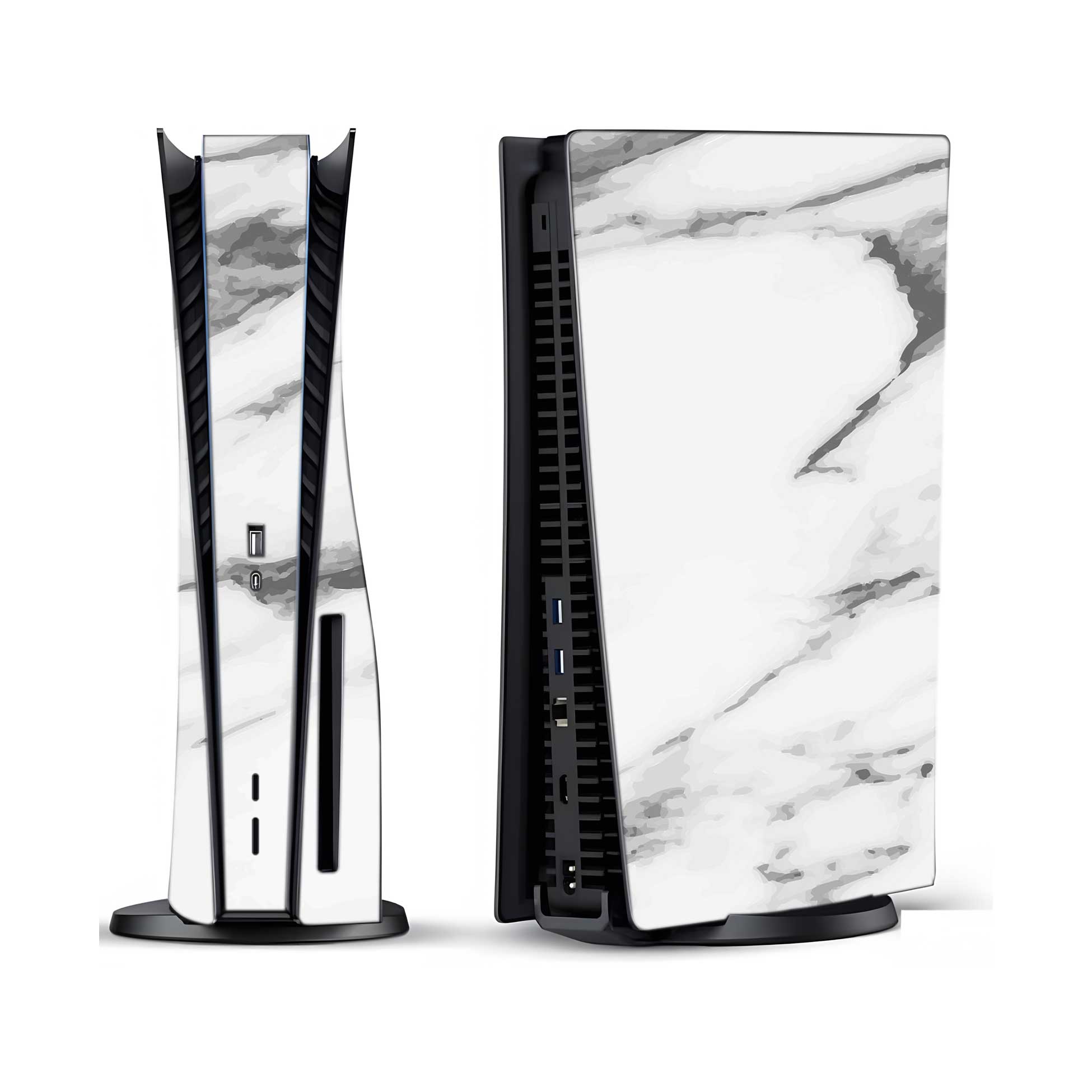 Marble White PlayStation 5 Fat Skins & Wraps
