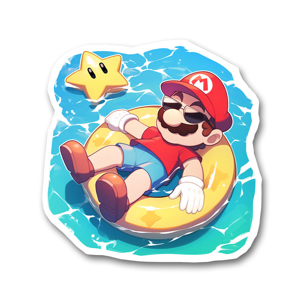 Mario Summer Floatie Pool Sticker