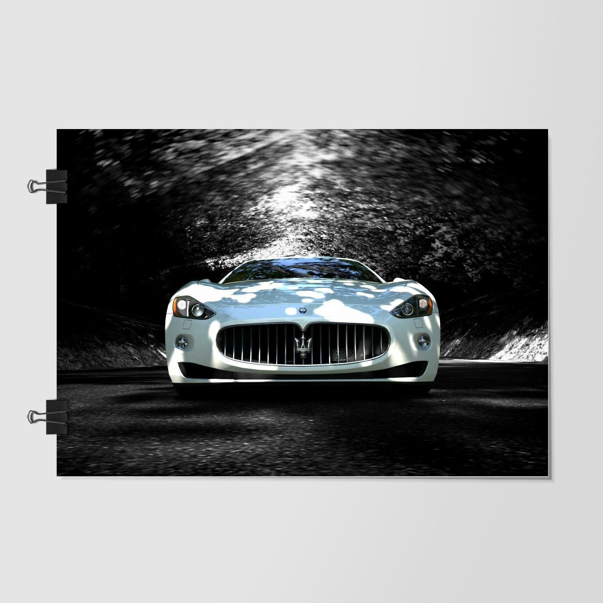 Maserati Black Grand Tourer Dramatic Lighting by Decalz