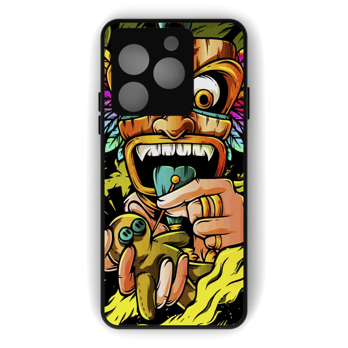 Mayavi printed metal phone case - flat back view