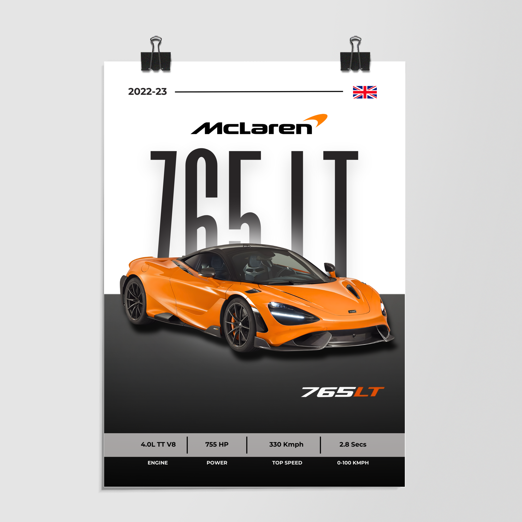 Mclaren 765lt Orange 2023 by Decalz