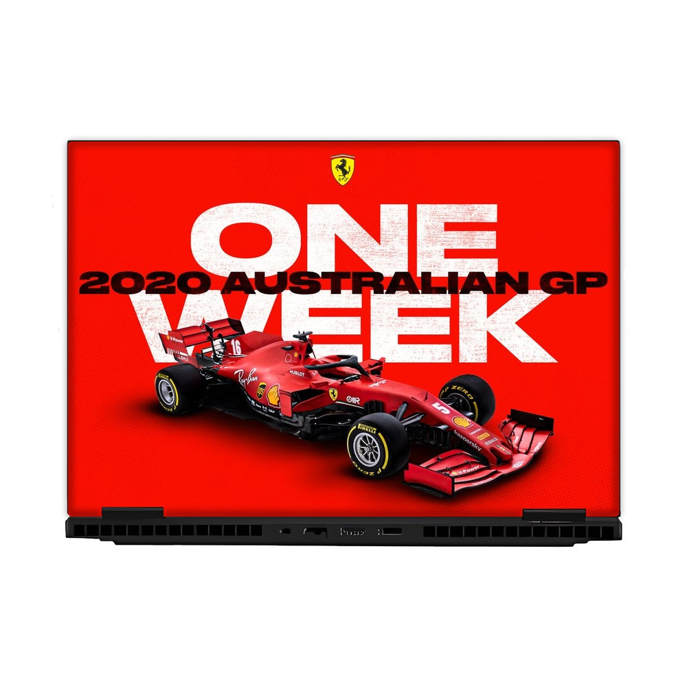 Melbourne GP Ferrari Countdown skin on Hp Omen Gaming 16-AM0241TX by Decalz