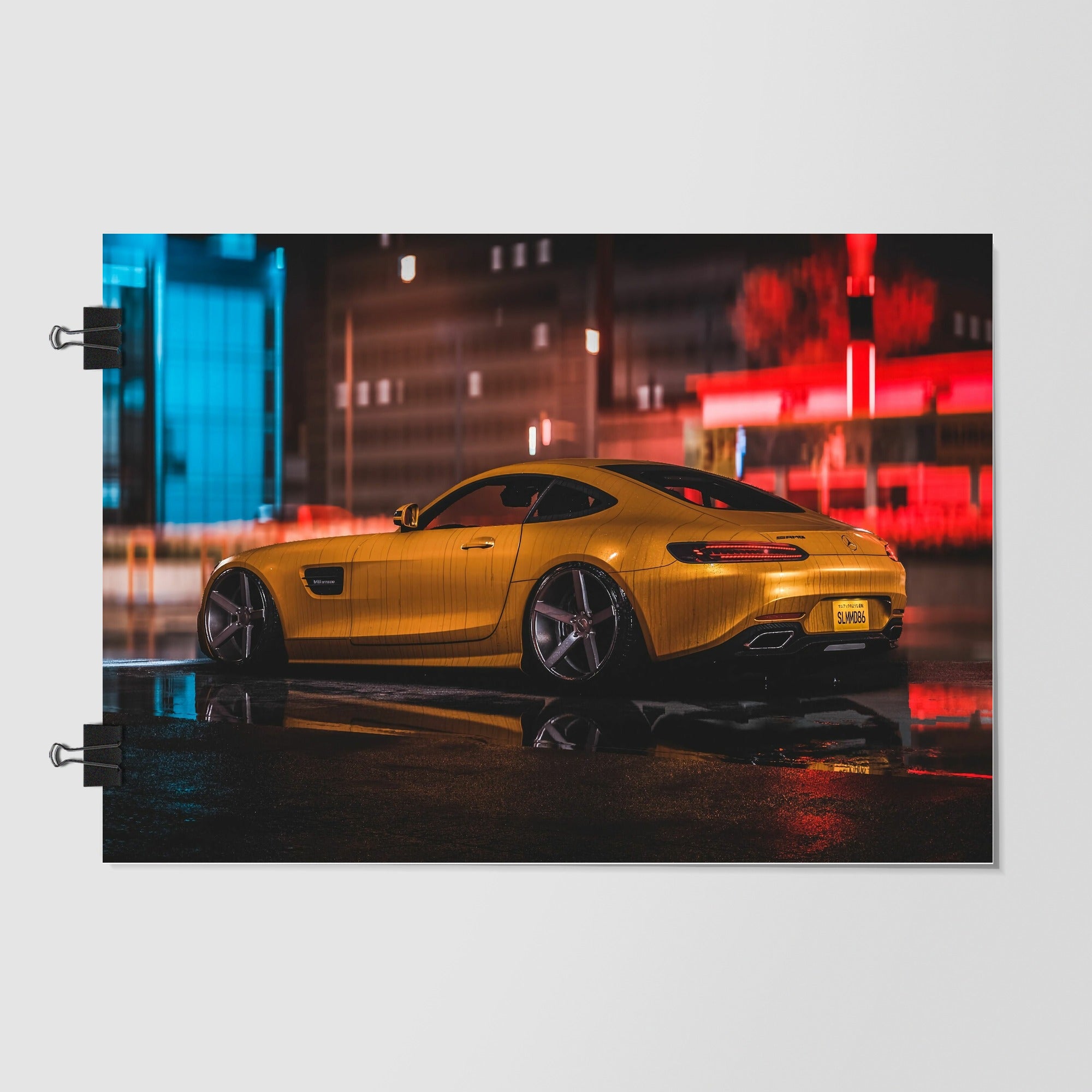 Mercedes Benz Black Luxury Coupe Night Scene by Decalz