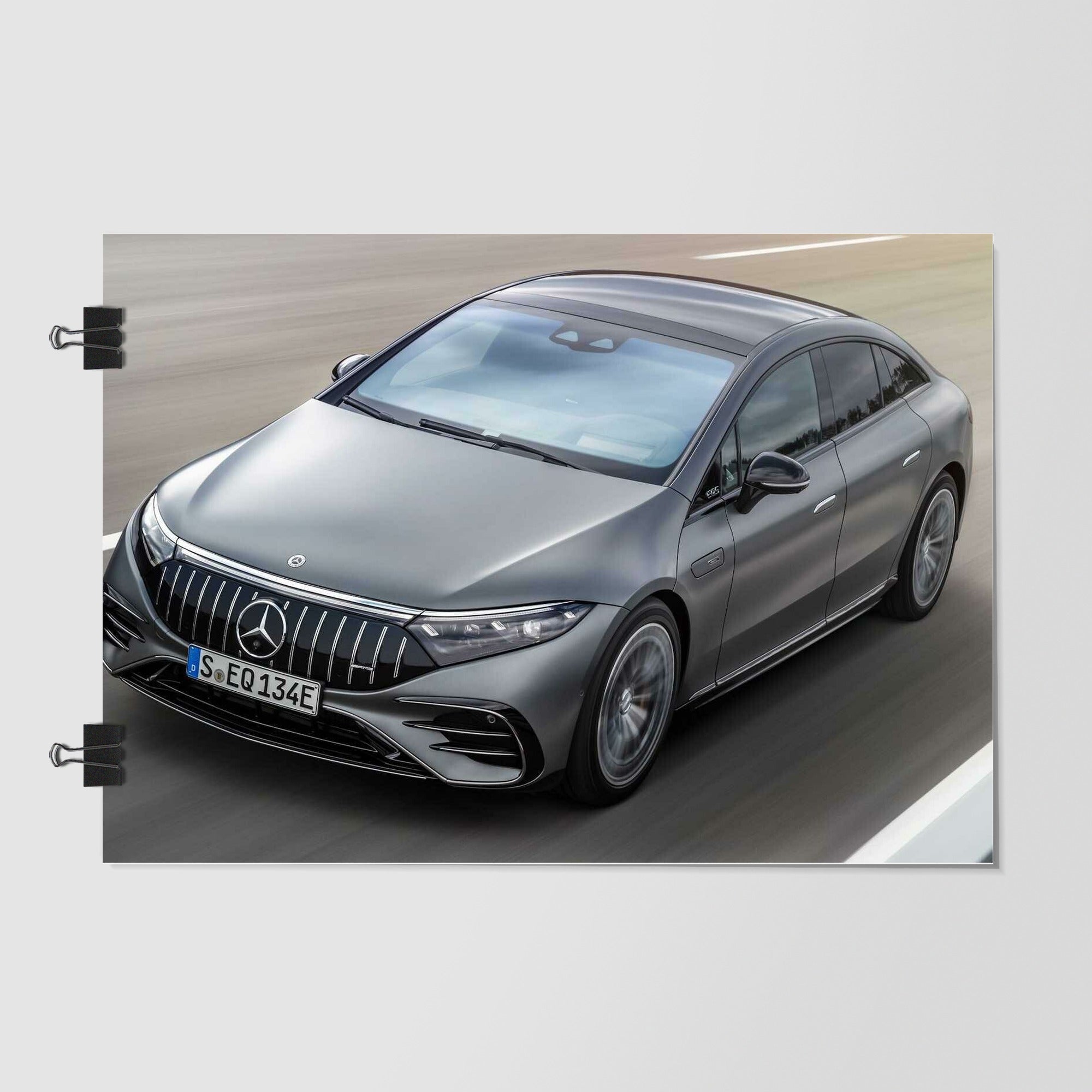 Mercedes Benz Eqs Gray Dramatic Lighting by Decalz