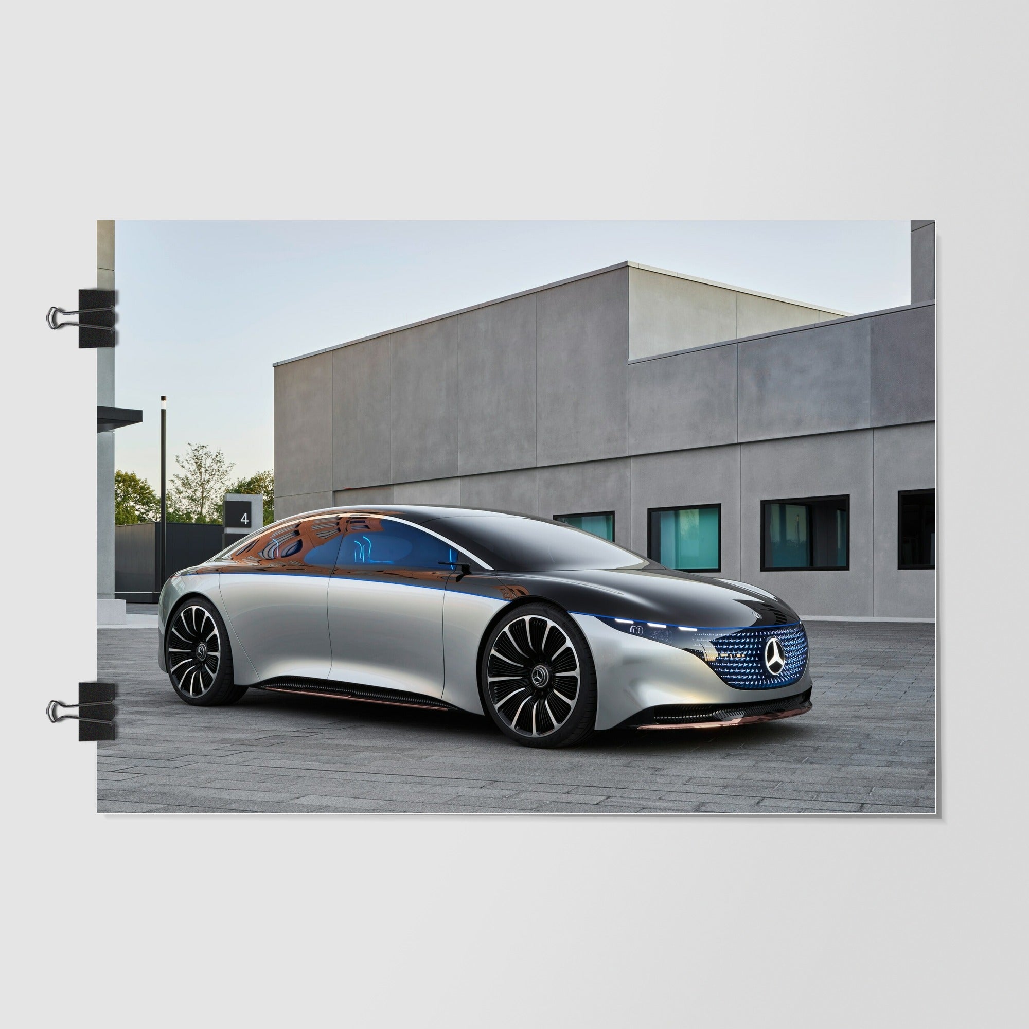Mercedes Benz Eqs Gray Night Scene by Decalz