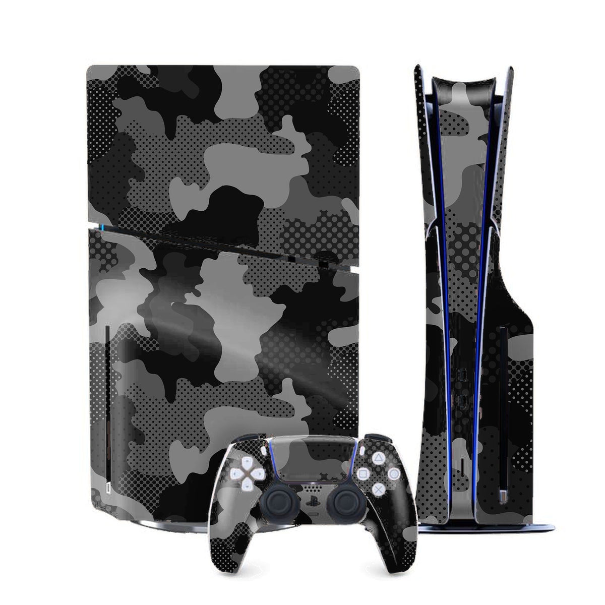 Military Black Camo PlayStation 5 Slim skin by Decalz