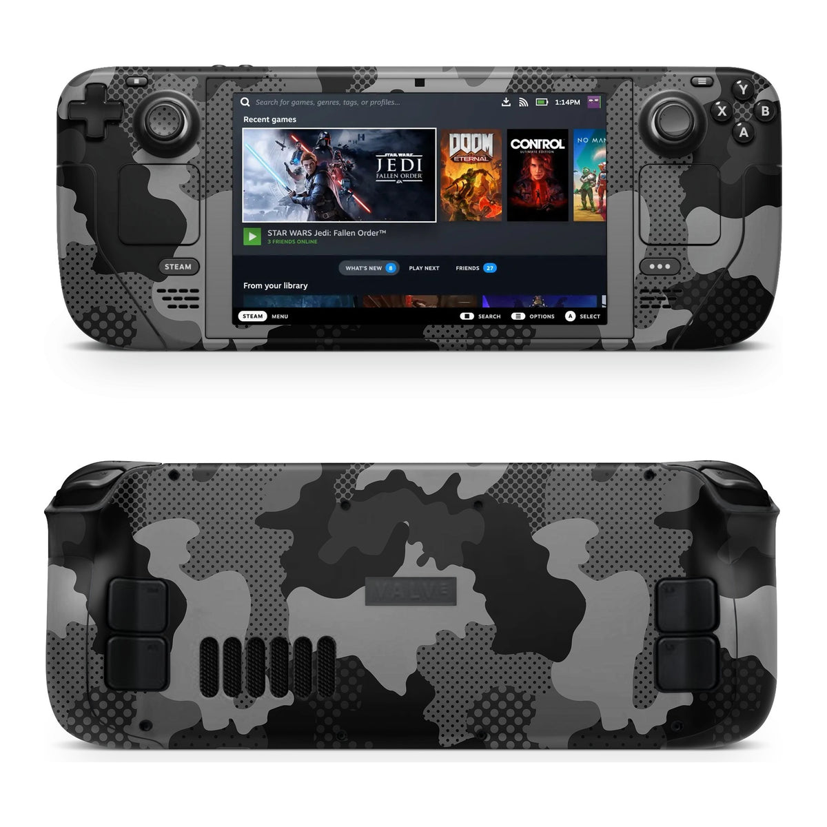 Military Black Camo Steam Deck skin by Decalz