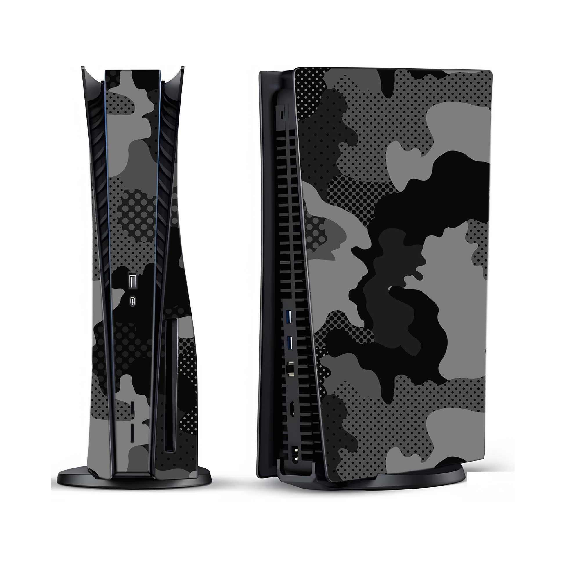 Military Black Camo PlayStation 5 Fat Skins & Wraps