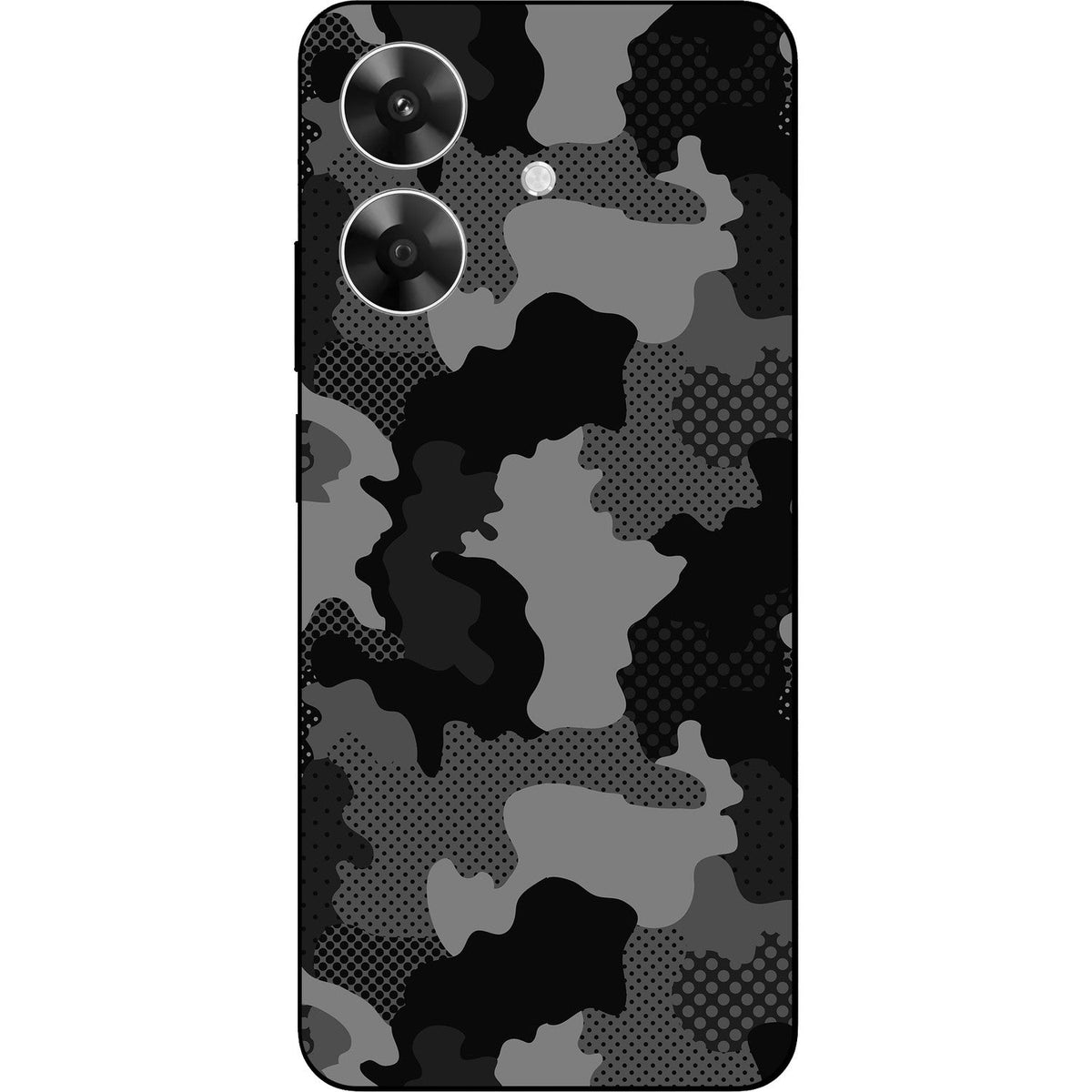 Military Black Camo skin on Realme Narzo N61 by Decalz