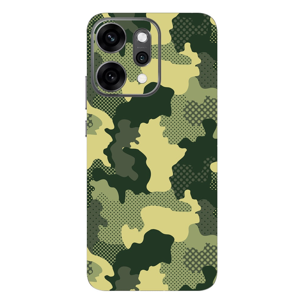 Military Green Camo skin on Oppo Reno 14 Pro (5G) by Decalz