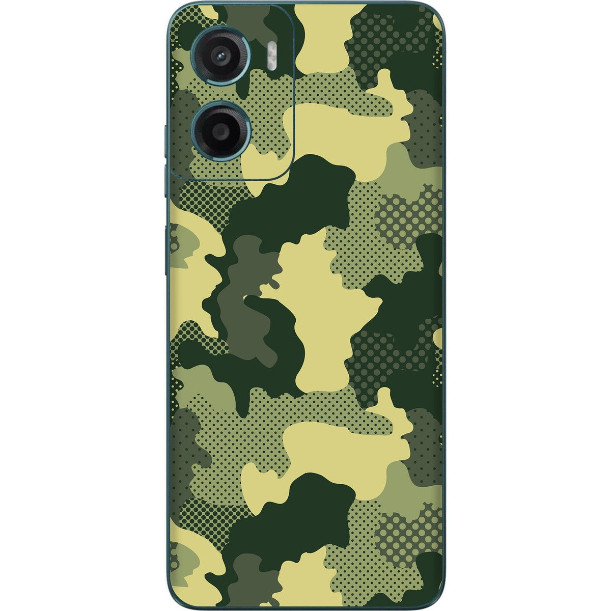 Military Green Camo skin on Moto G05 by Decalz