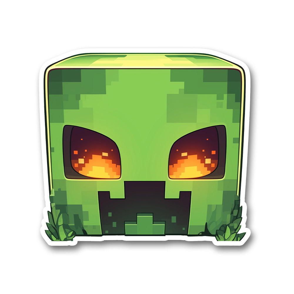 Minecraft Creeper Face Pixel Sticker