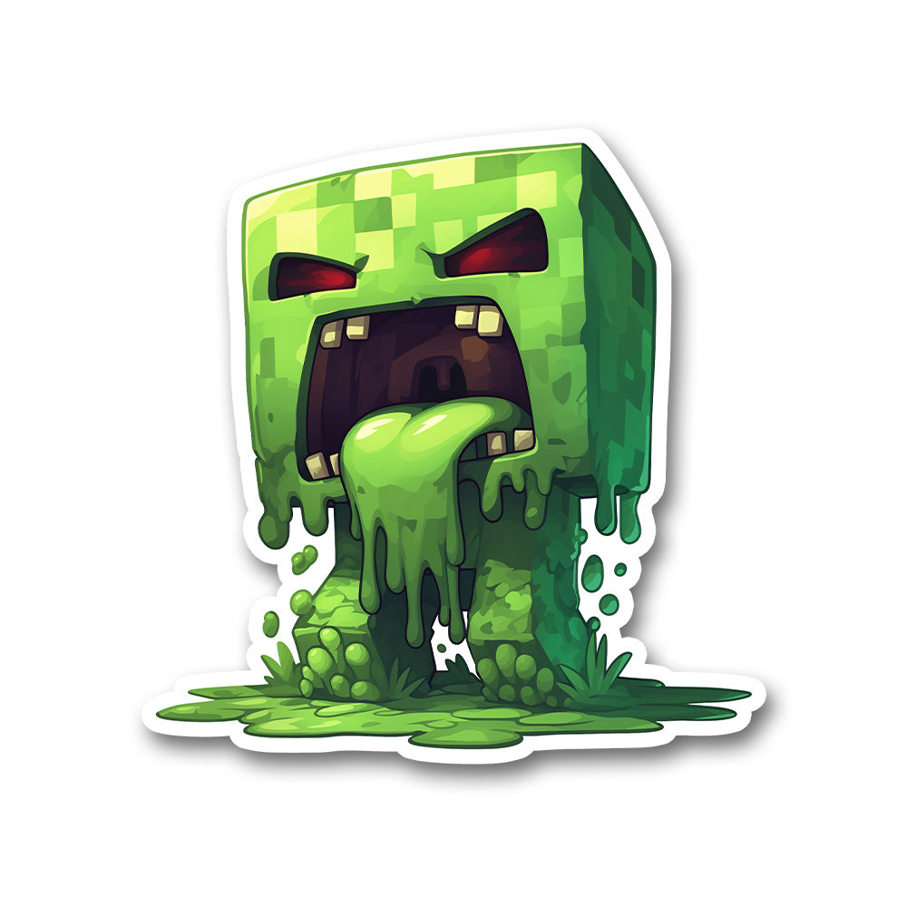 Minecraft Creeper Slime Monster Sticker