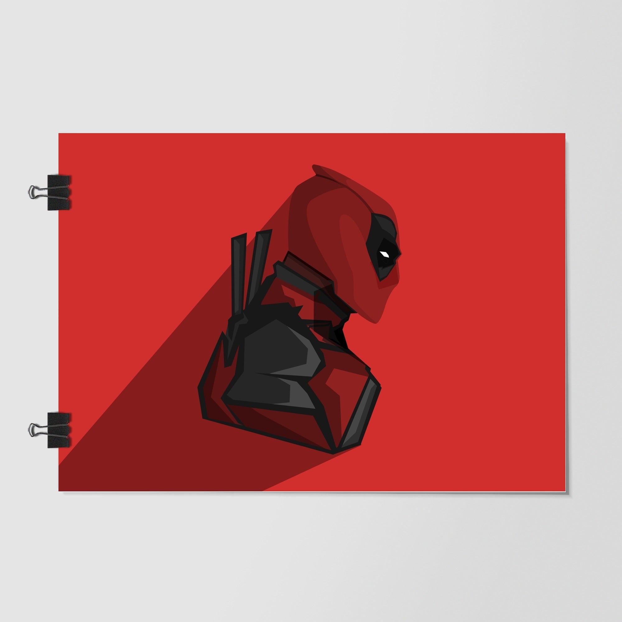 Minimalist Superhero Art Red by Decalz