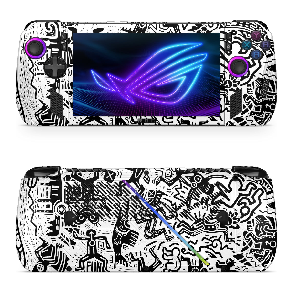 Monochromatic Psycho Asus ROG Xbox Ally X skin by Decalz