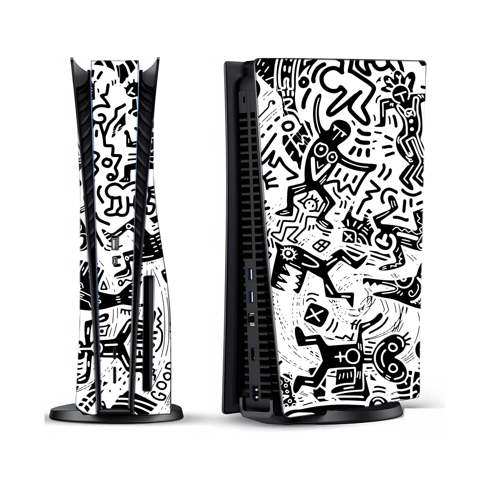 Monochromatic Psycho PlayStation 5 Fat Skins & Wraps