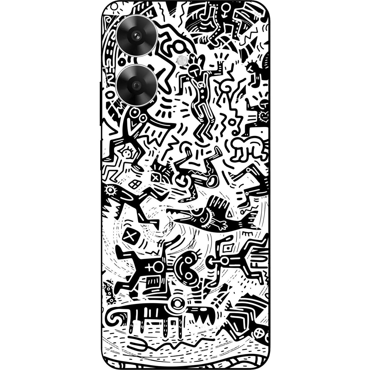 Monochromatic Psycho skin on Realme Narzo N61 by Decalz