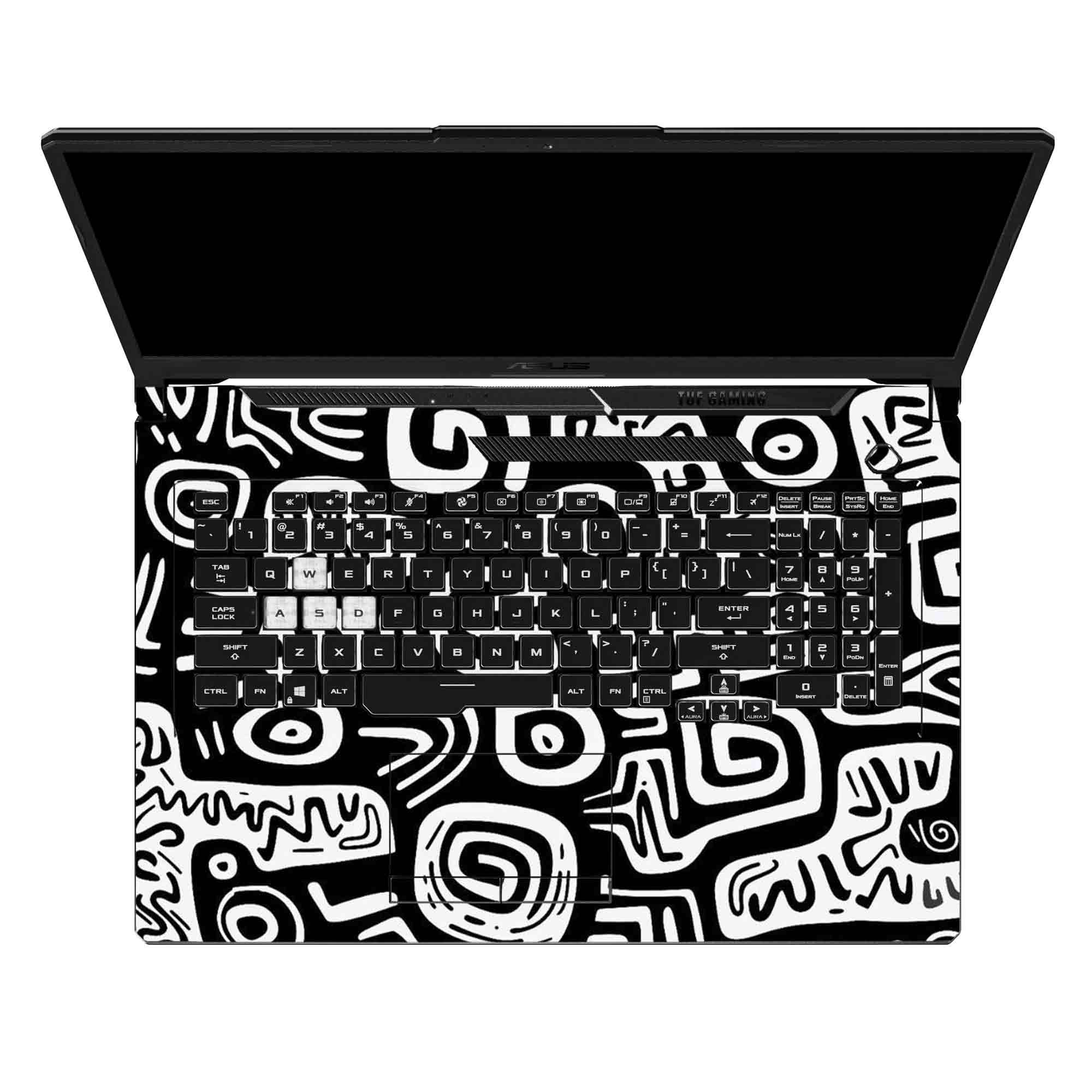 Monochrome Primitive Art - Laptop Skins
