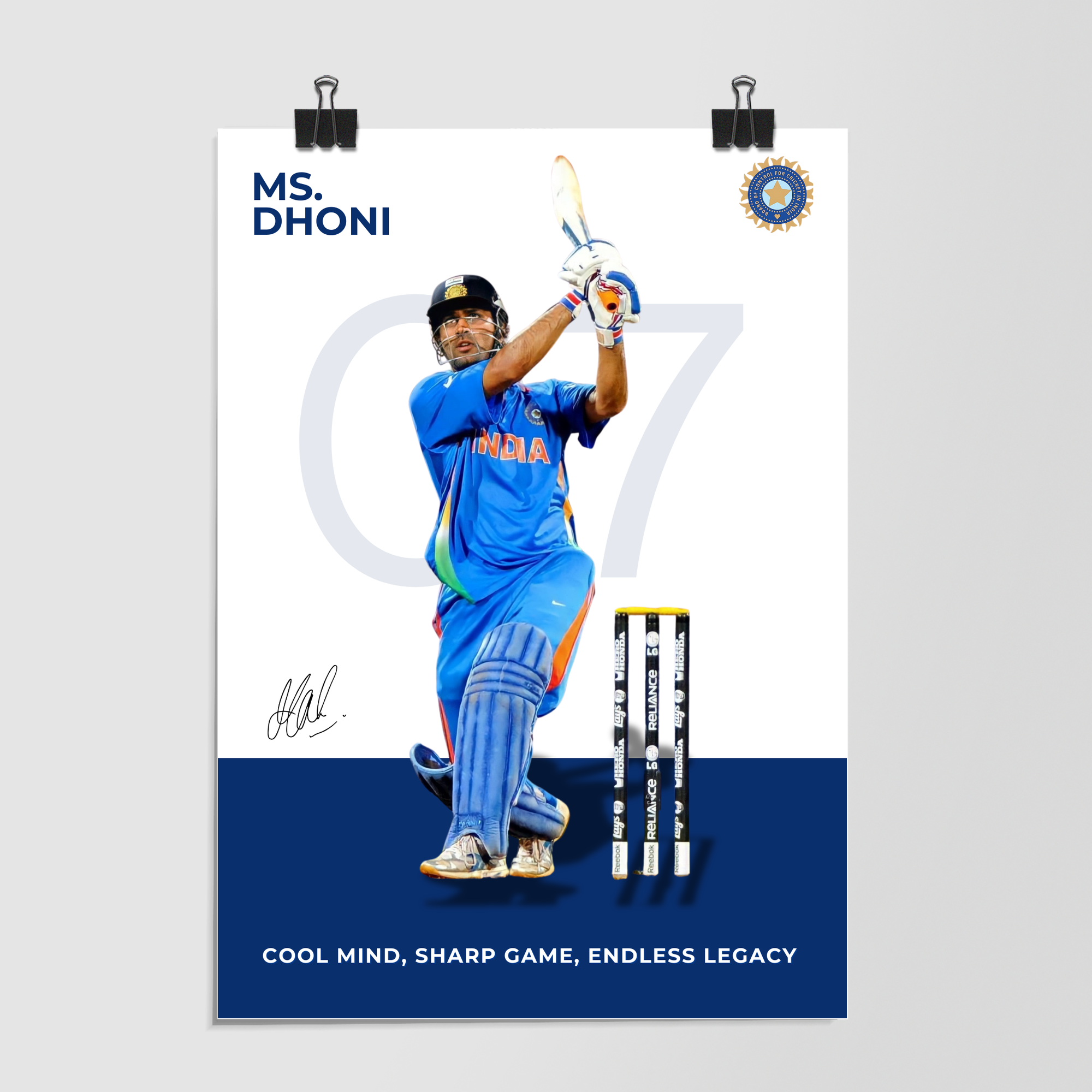 Ms Dhoni Cool Mind Sharp Game Quote by Decalz