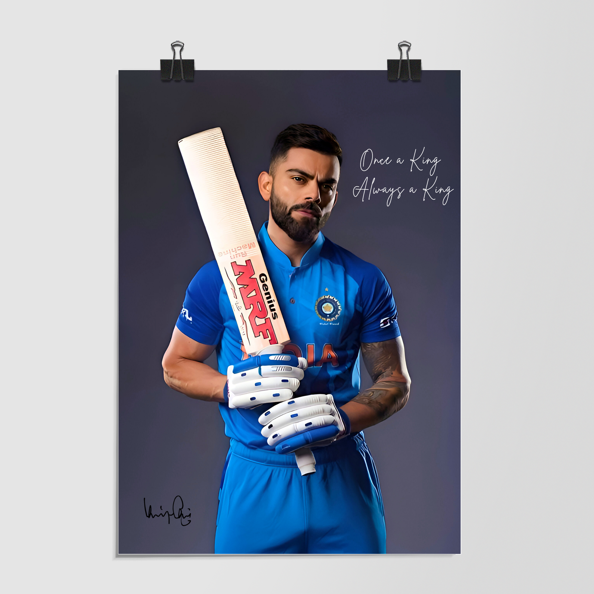 Ms Dhoni Navy by Decalz