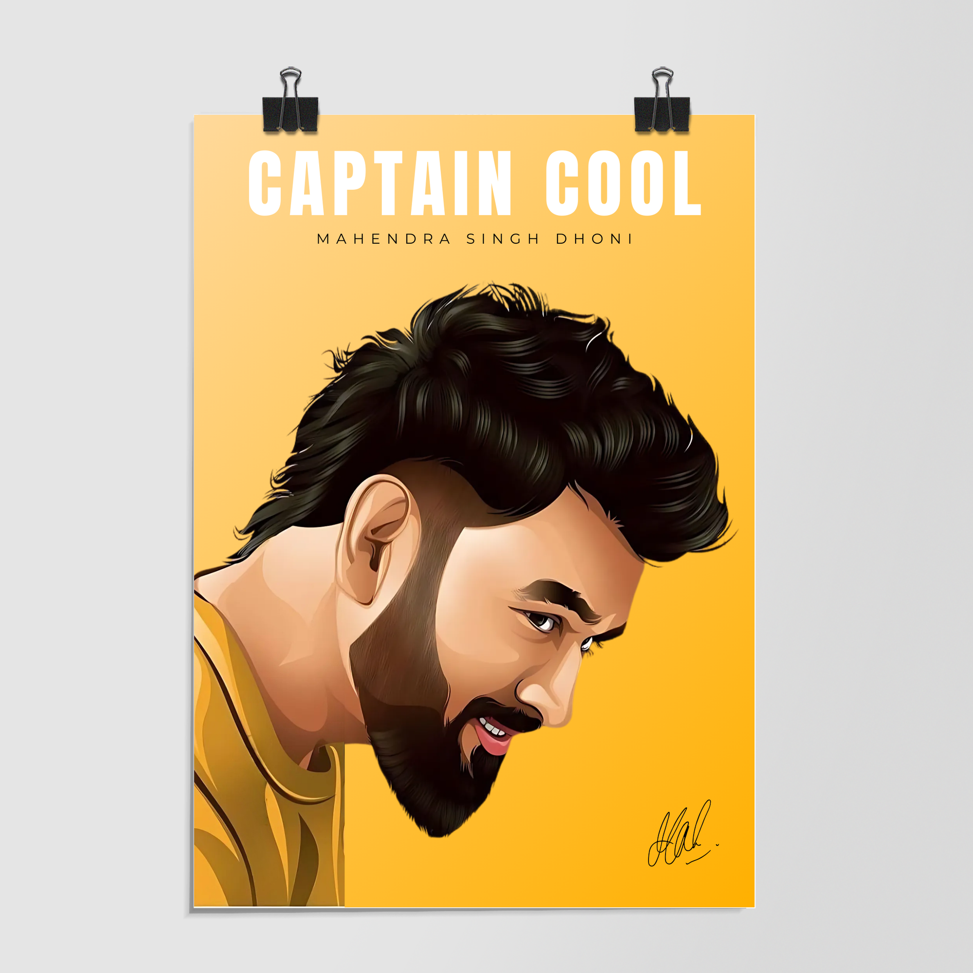Ms Dhoni Yellow by Decalz