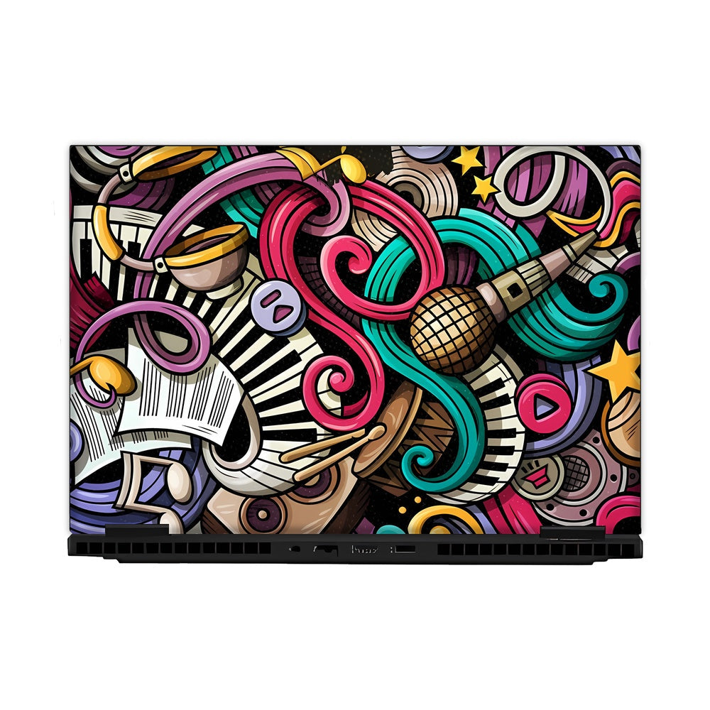 Music Doodle skin on Hp Omen Gaming 16-AM0241TX by Decalz