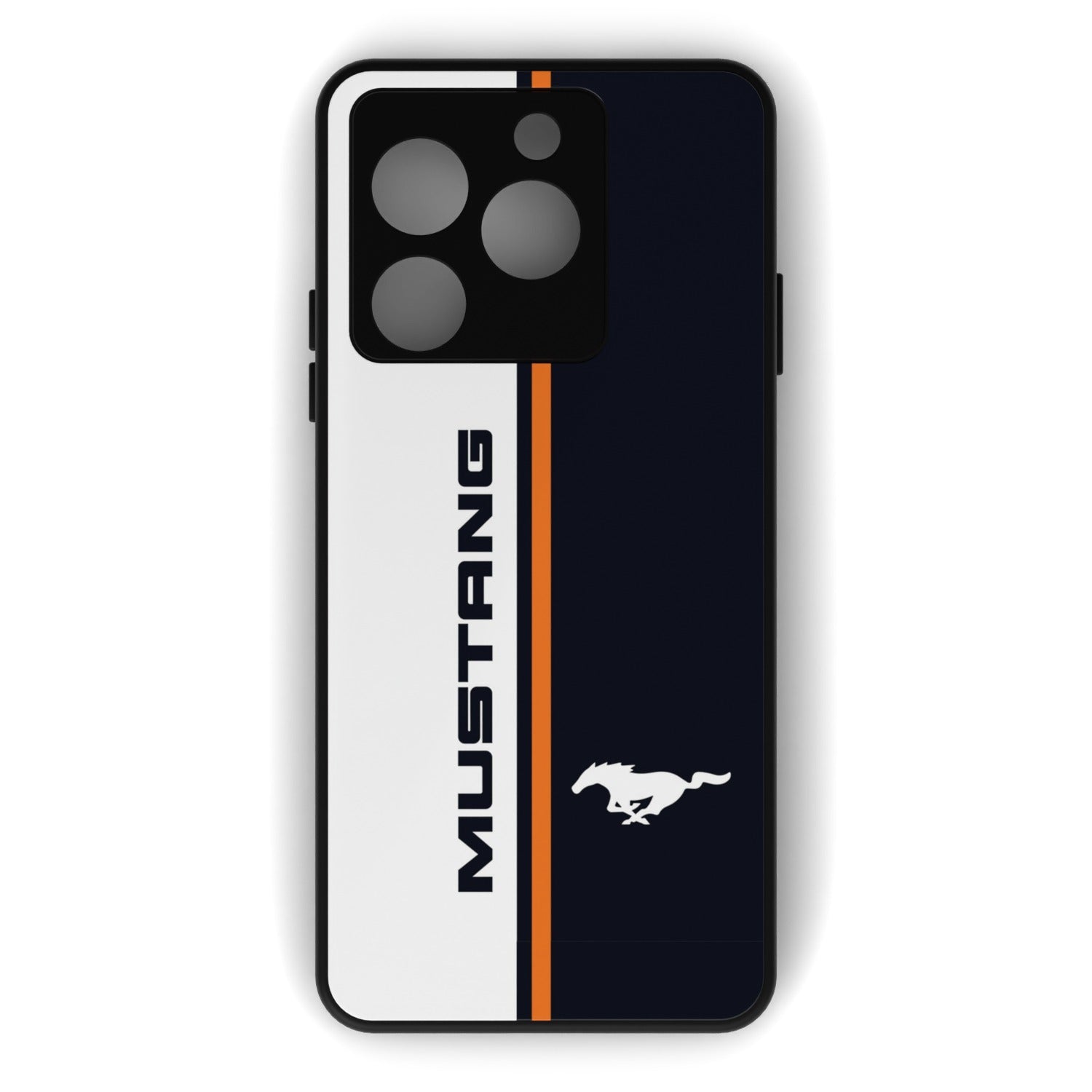Mustrang Marverick printed metal phone case - flat back view