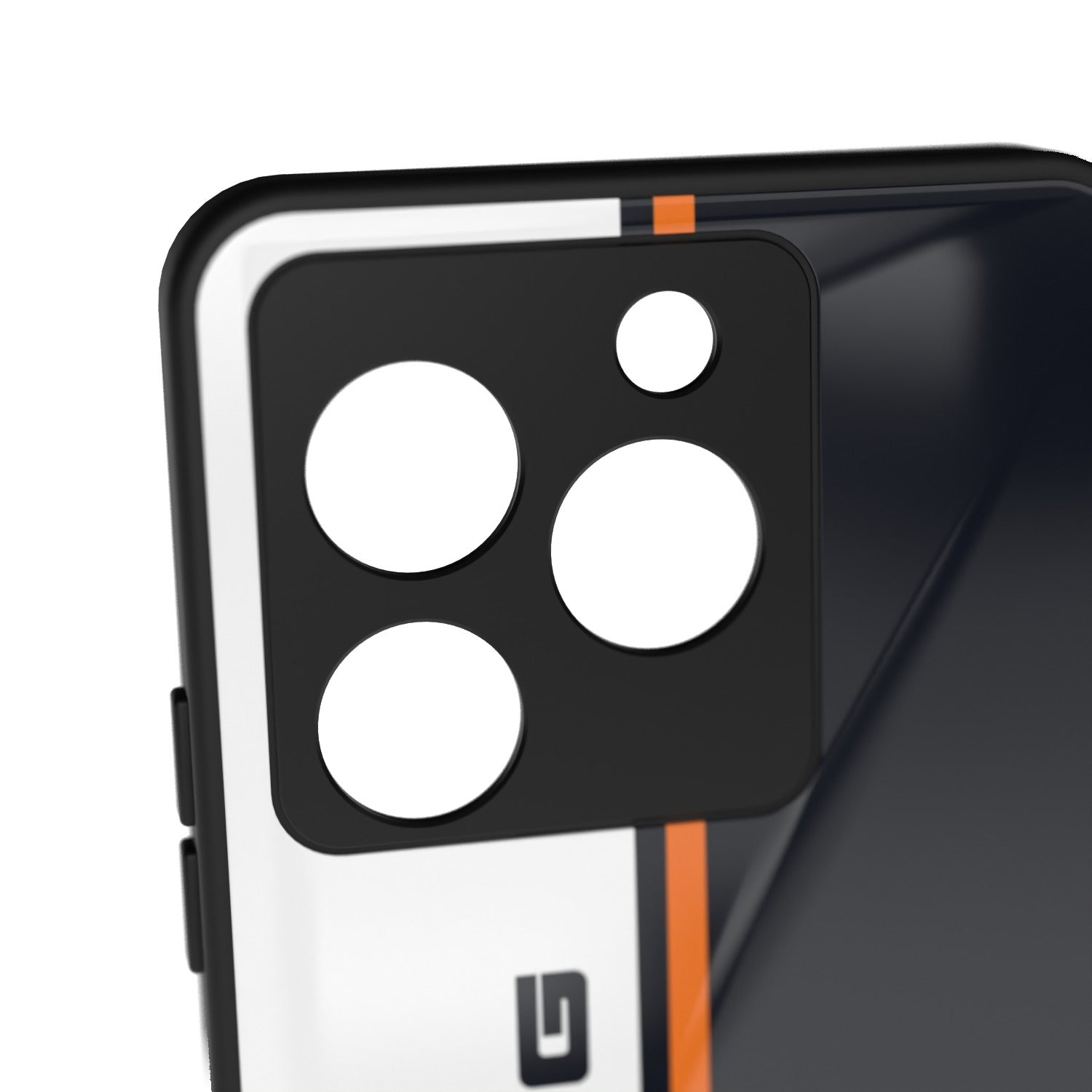 Mustrang Marverick printed metal phone case - camera close-up