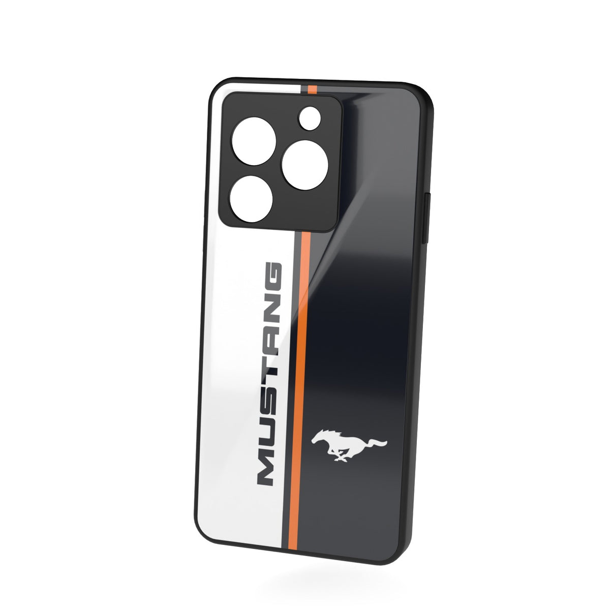 Mustrang Marverick printed metal phone case - floating back view