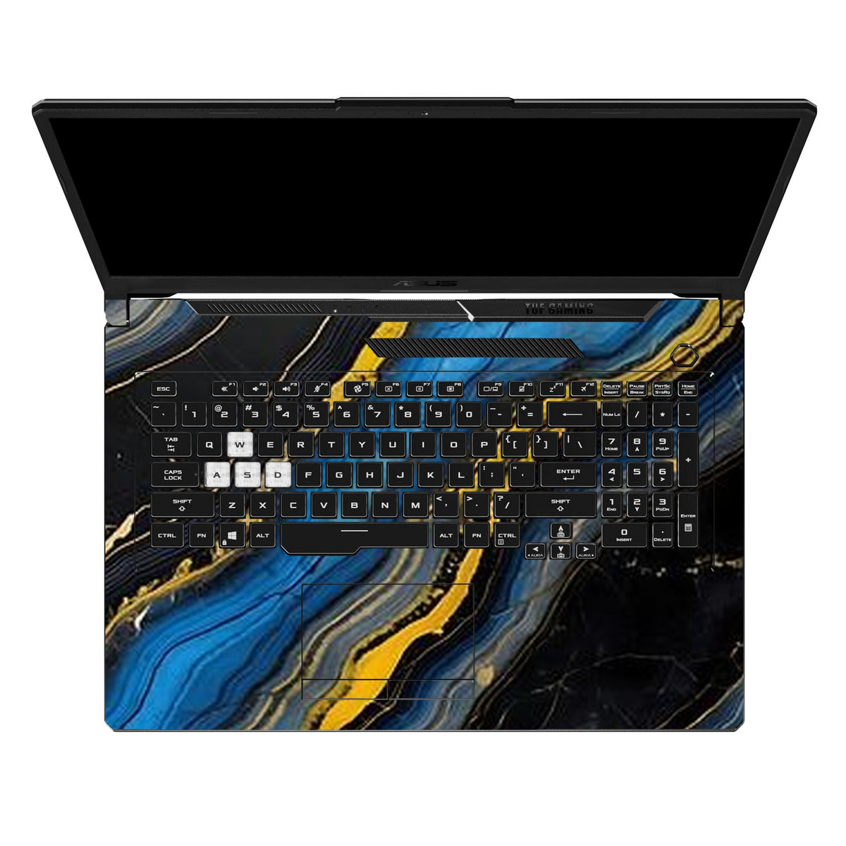 Navy Gold Wave Marble by Decalz