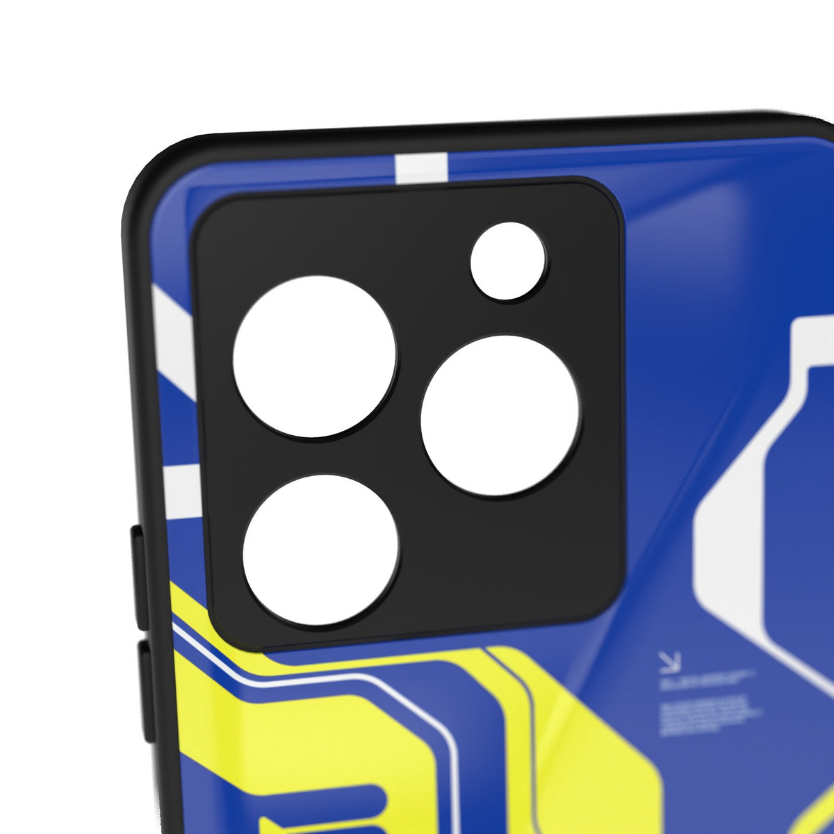 Nova printed metal phone case - camera close-up