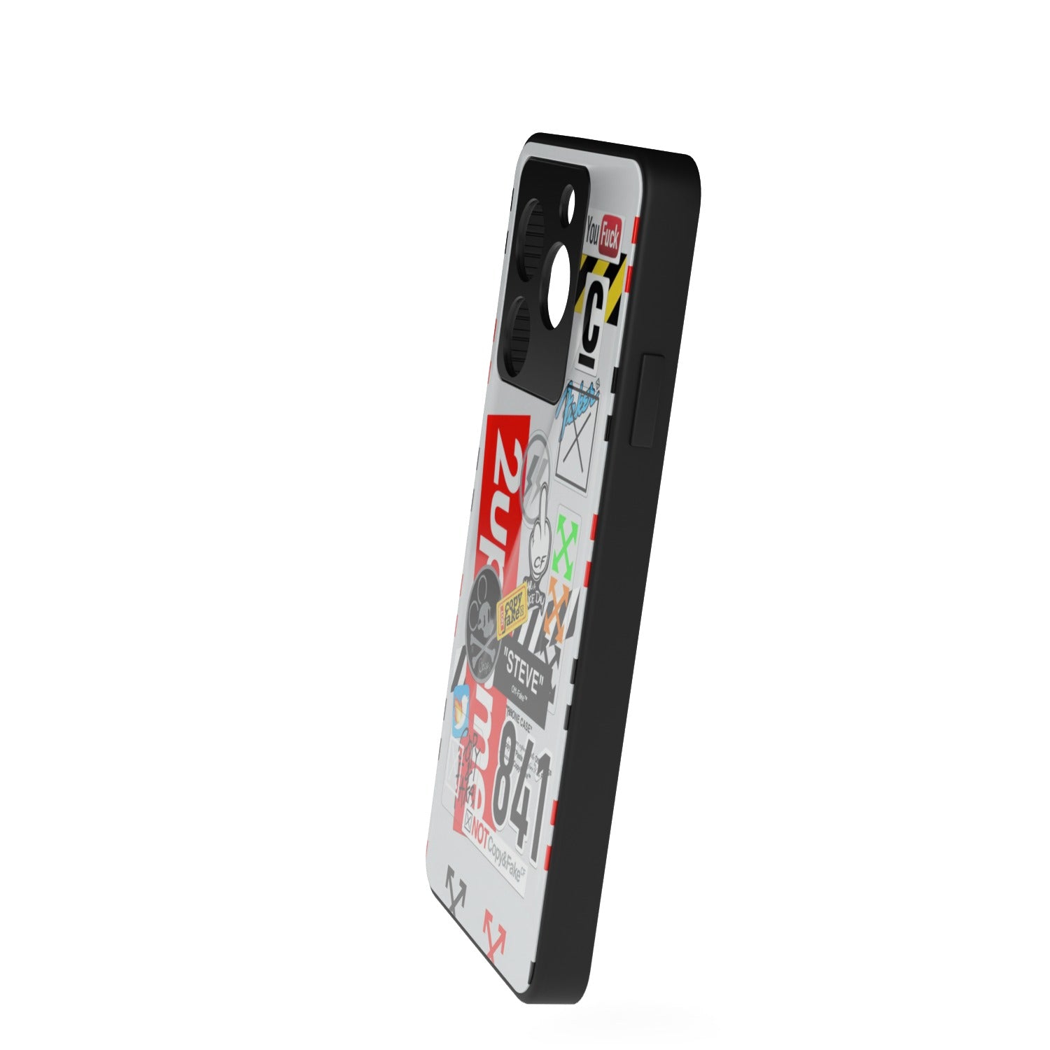 OffPreme printed metal phone case - side view