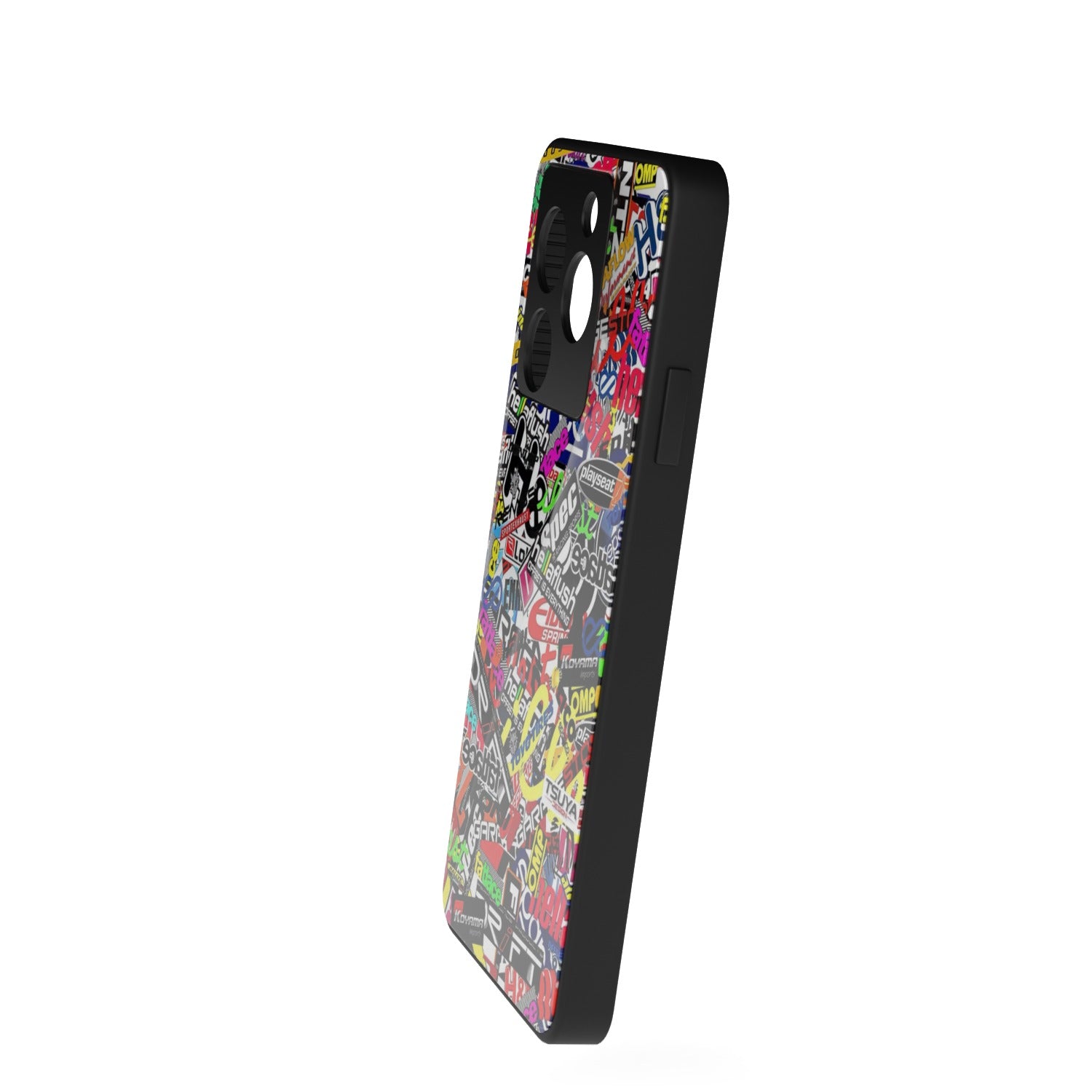 OffSet printed metal phone case - side view
