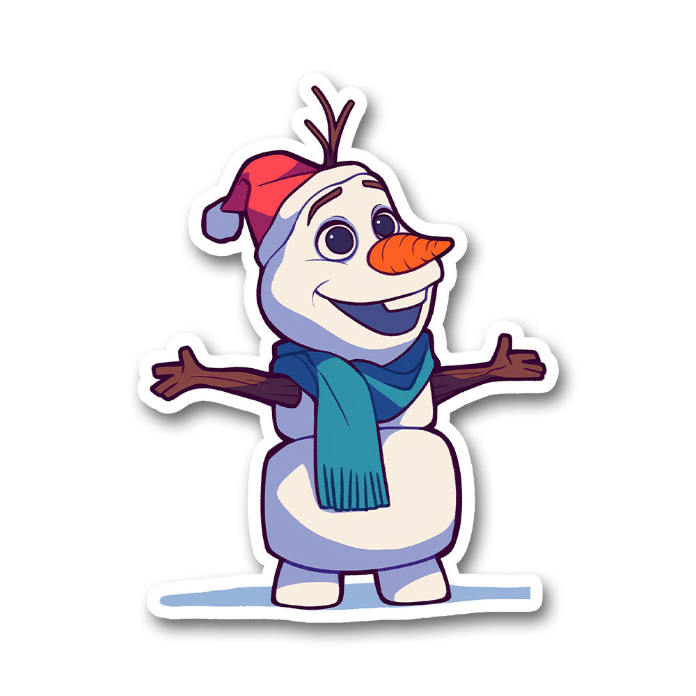 Olaf Smiling Christmas Frozen Sticker