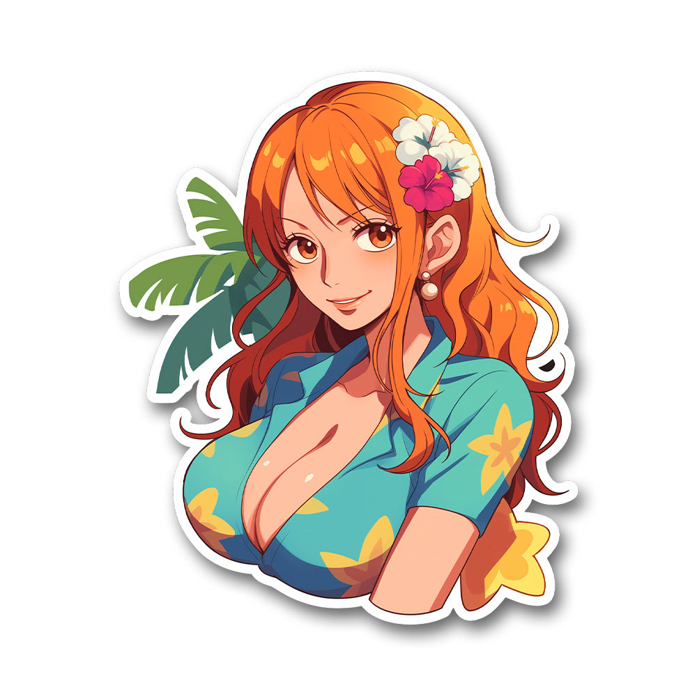 One Piece Nami Summer Sticker
