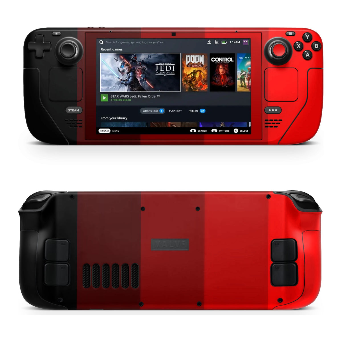 Palette Red Steam Deck skin by Decalz