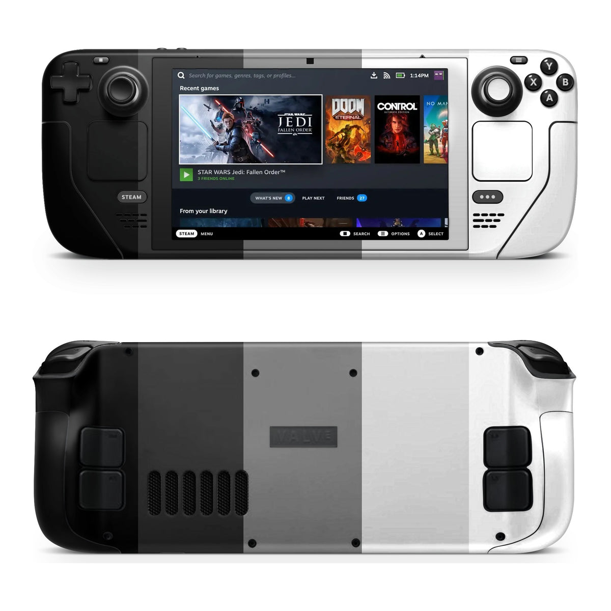Palette White Steam Deck skin by Decalz