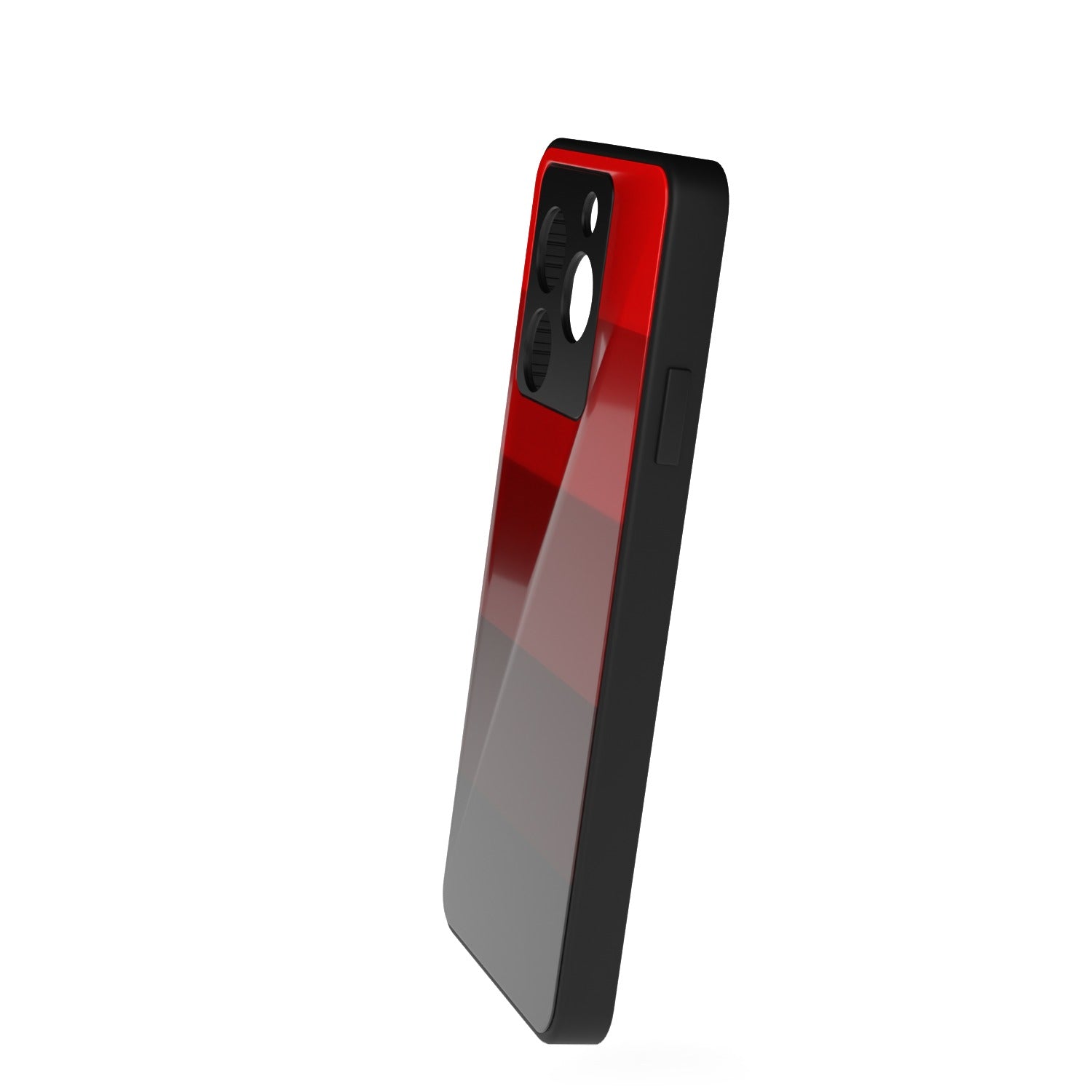 Palette Red printed metal phone case - side view
