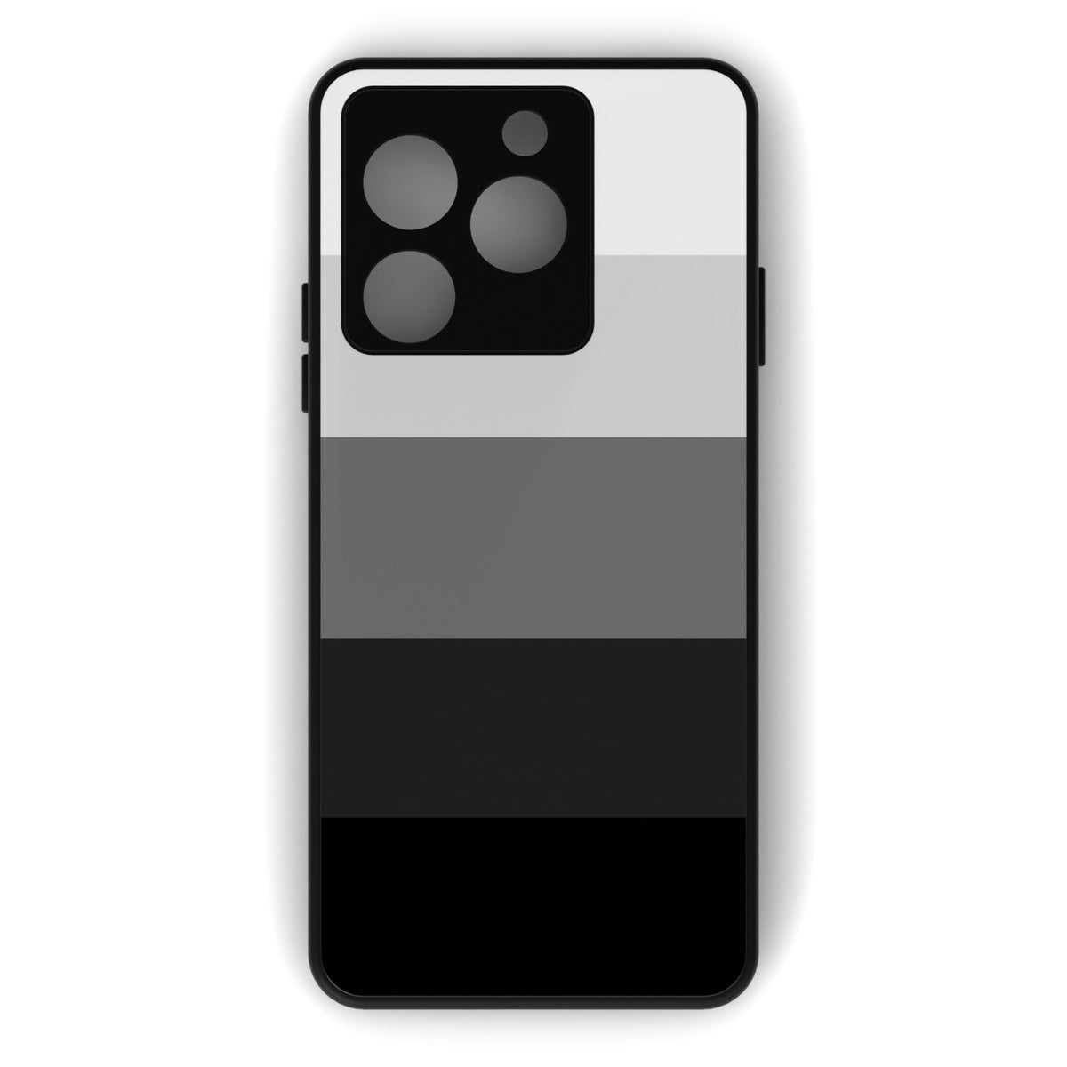 Palette White printed metal phone case - flat back view