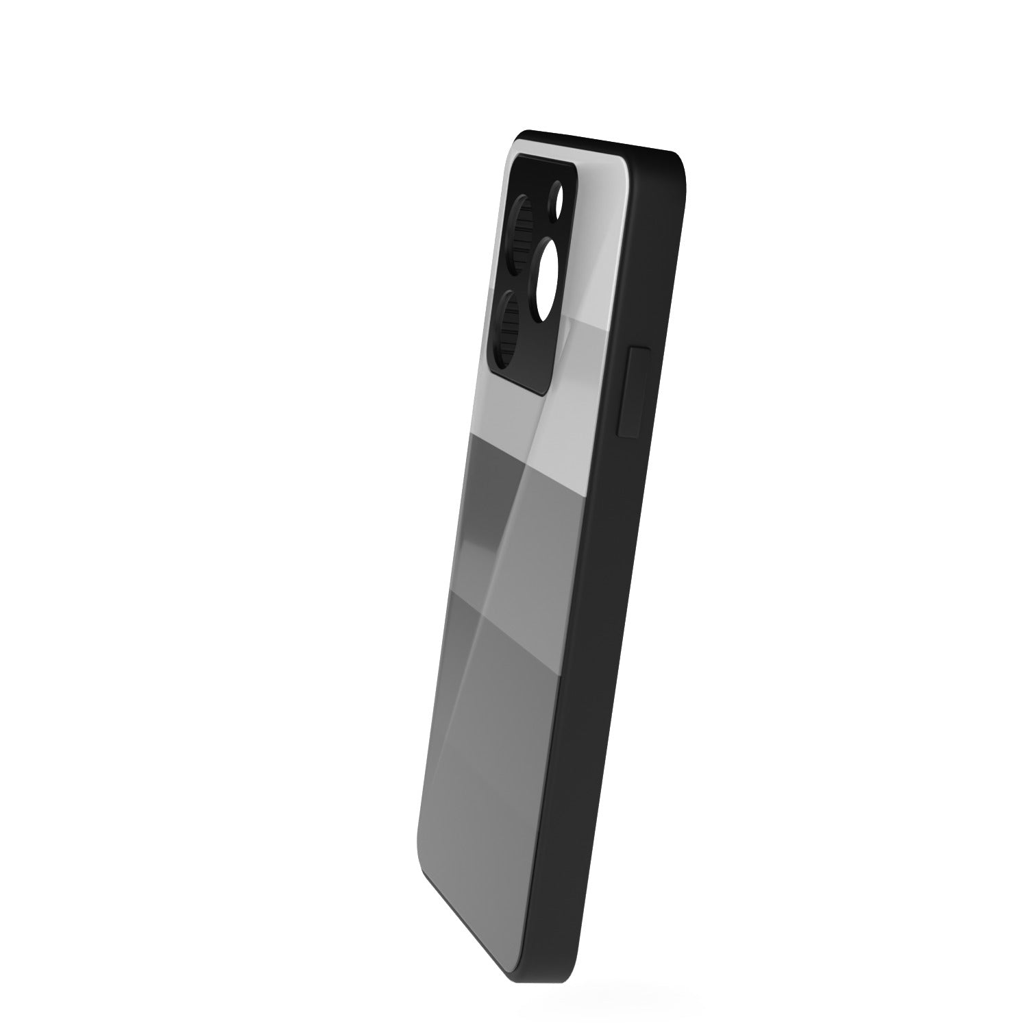 Palette White printed metal phone case - side view