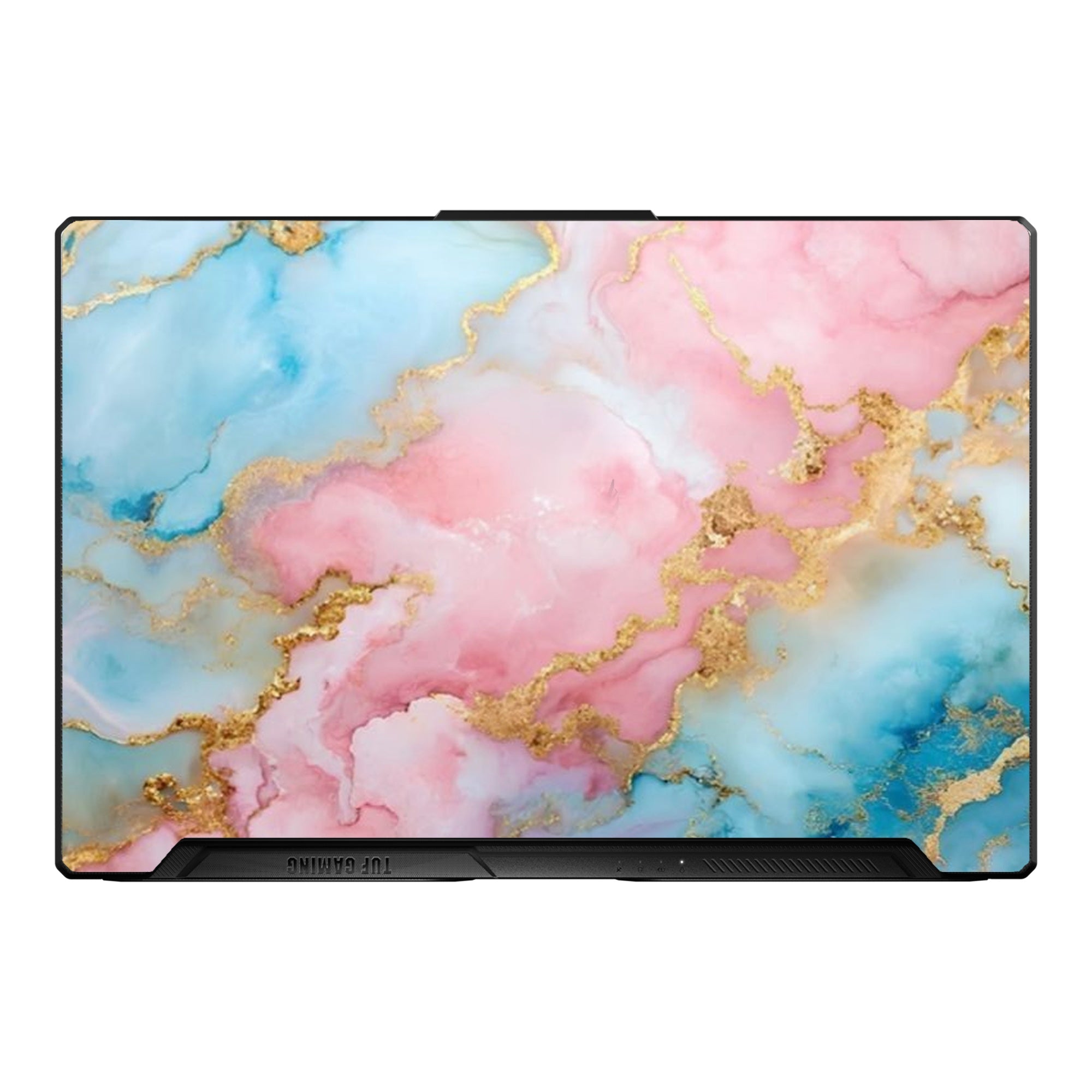 Pastel Teal Pink Marble by Decalz