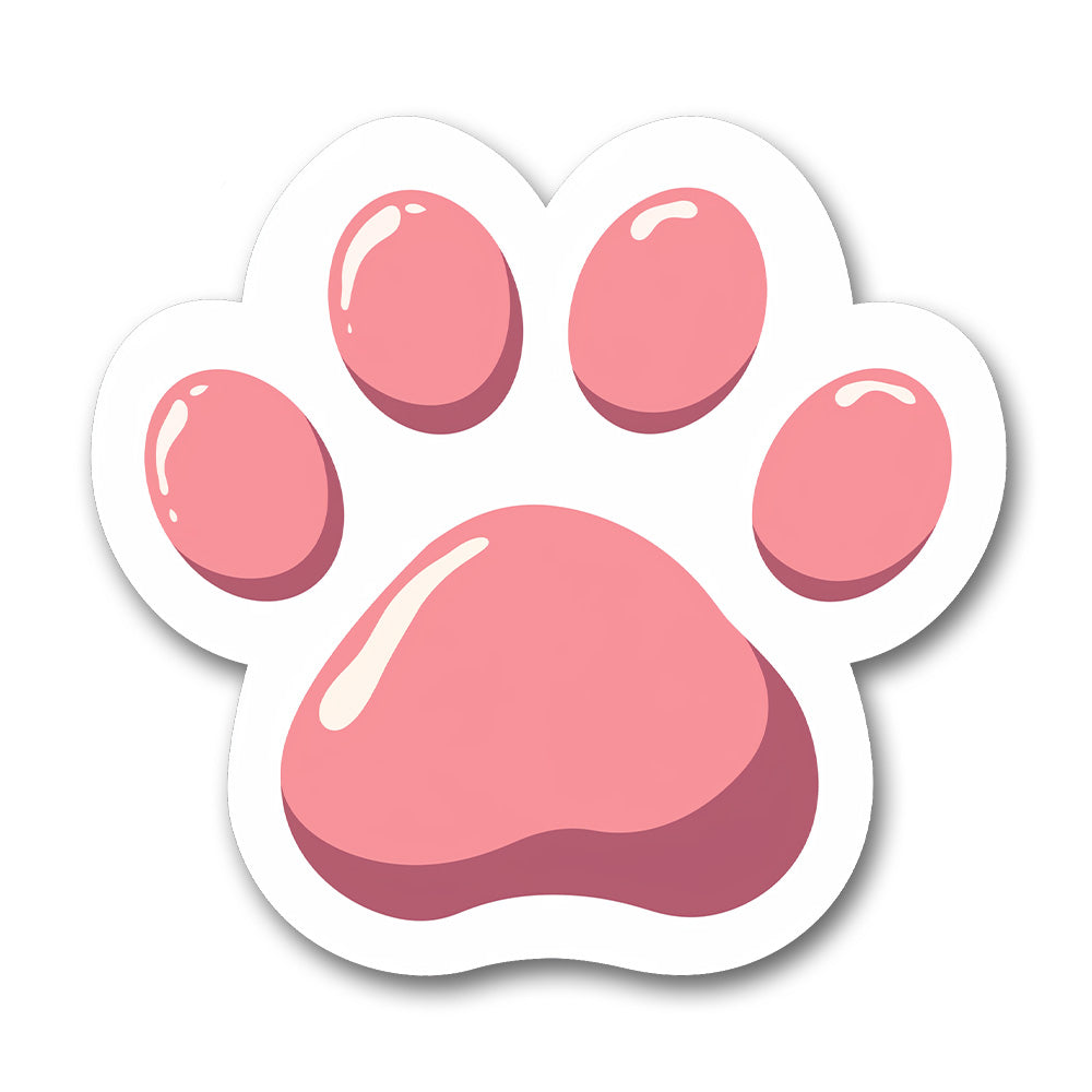 Pink Cute Paw Sticker