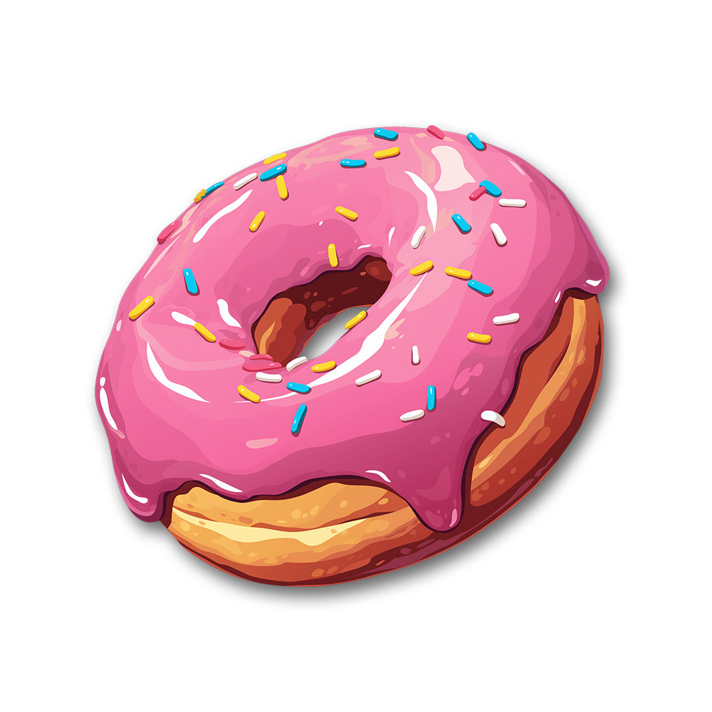 Pink Donut Sprinkles Sticker