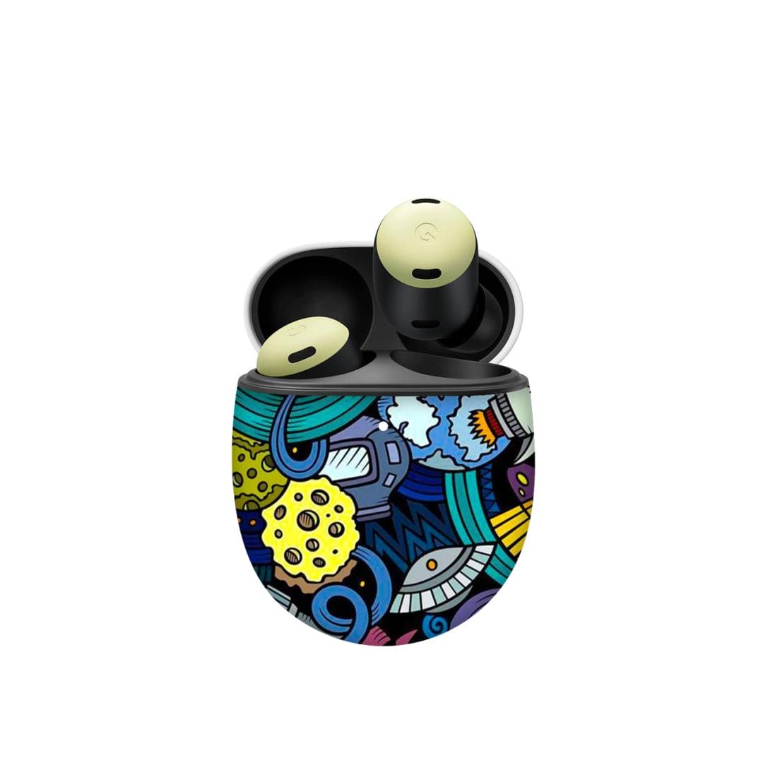 Pixel Buds Pro Space Doodle skins