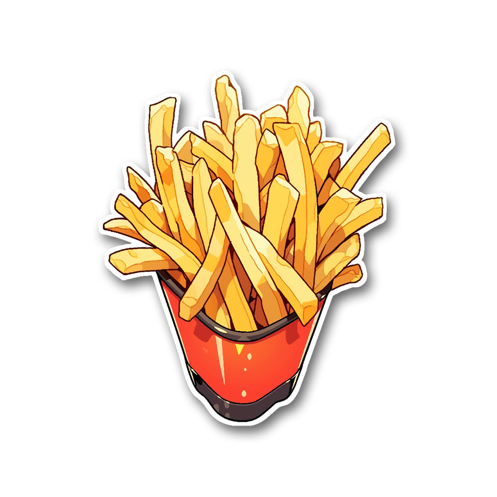 Plate With Delicious French Fries Sticker