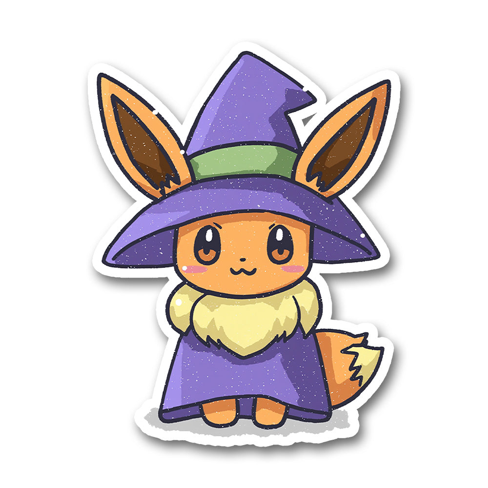 Pokemon Eevee Witch Hat Halloween Sticker