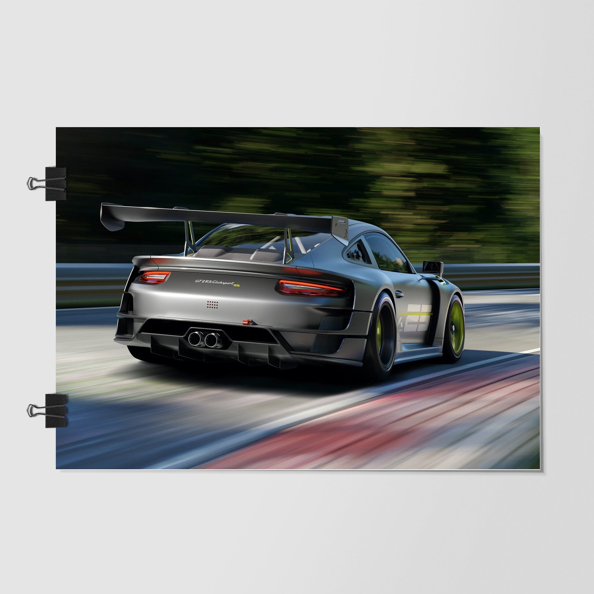 Porsche 911 Black Mountain Backdrop by Decalz