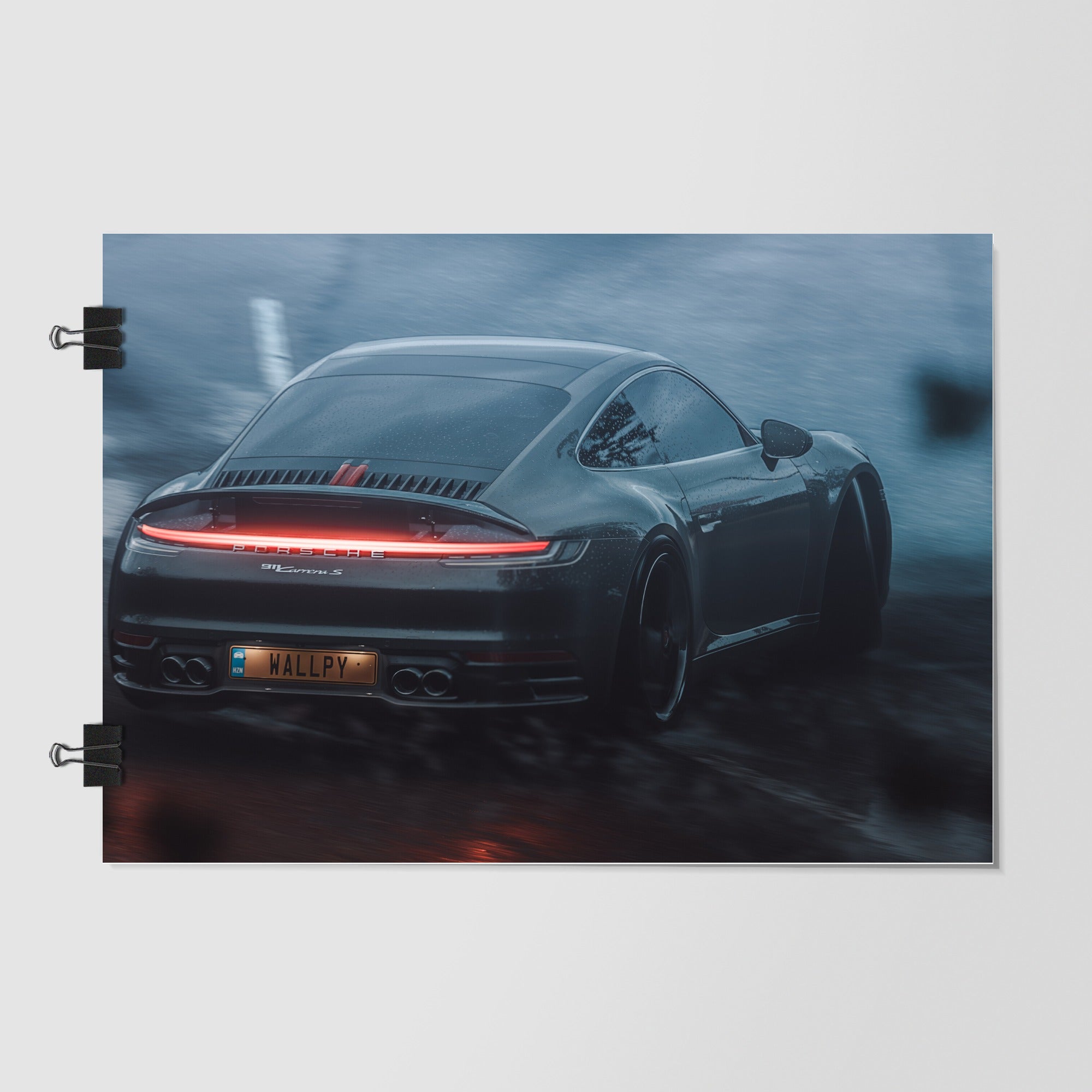 Porsche 911 Black Side Profile by Decalz