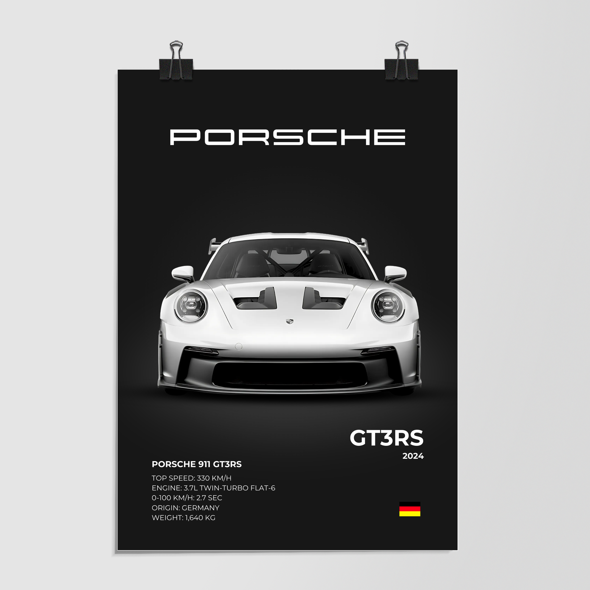 Porsche 911 Gt3rs White 2024 by Decalz